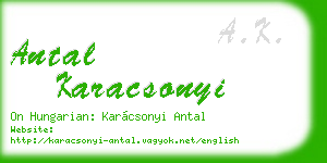 antal karacsonyi business card